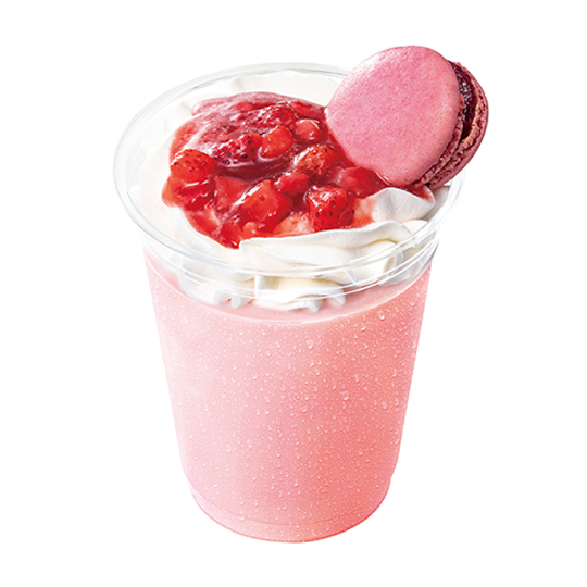 〜ベリーマカロン付き〜ごろっと苺パフェシェーキ